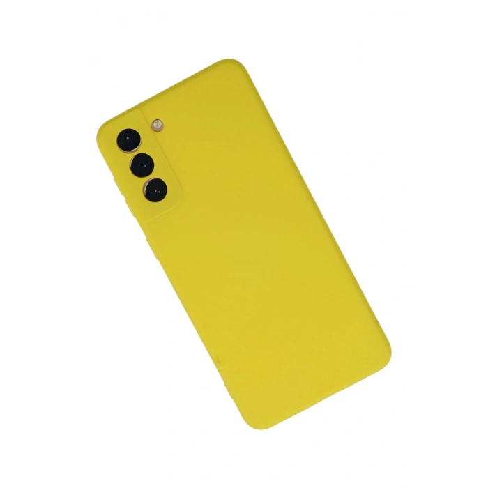 Newface Samsung Galaxy S21 Plus Kılıf Nano içi Kadife Silikon - Sarı