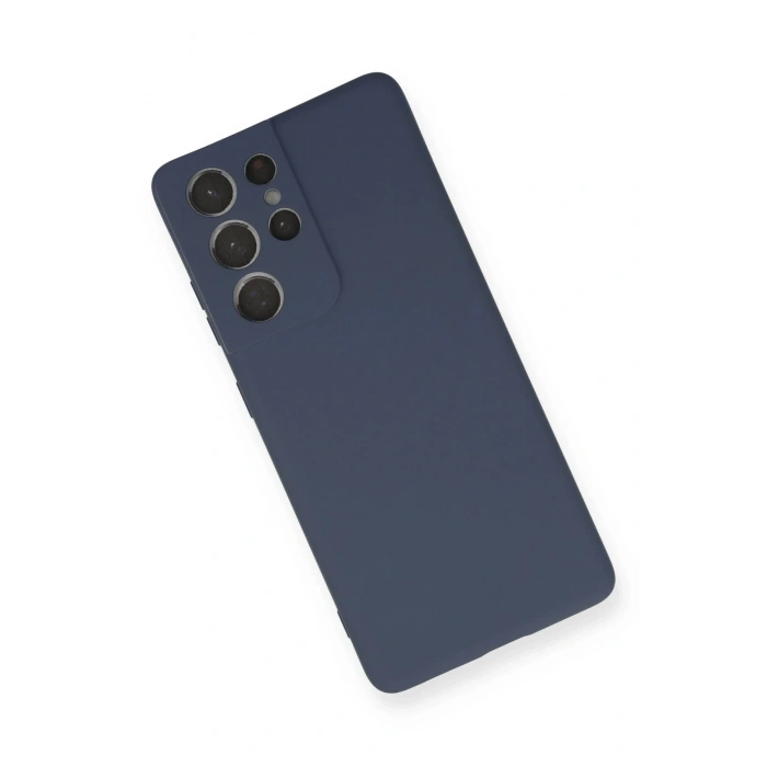 Newface Samsung Galaxy S21 Ultra Kılıf Nano içi Kadife Silikon - Gri