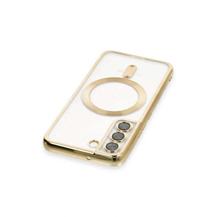 Newface Samsung Galaxy S22 Kılıf Kross Magneticsafe Kapak - Gold