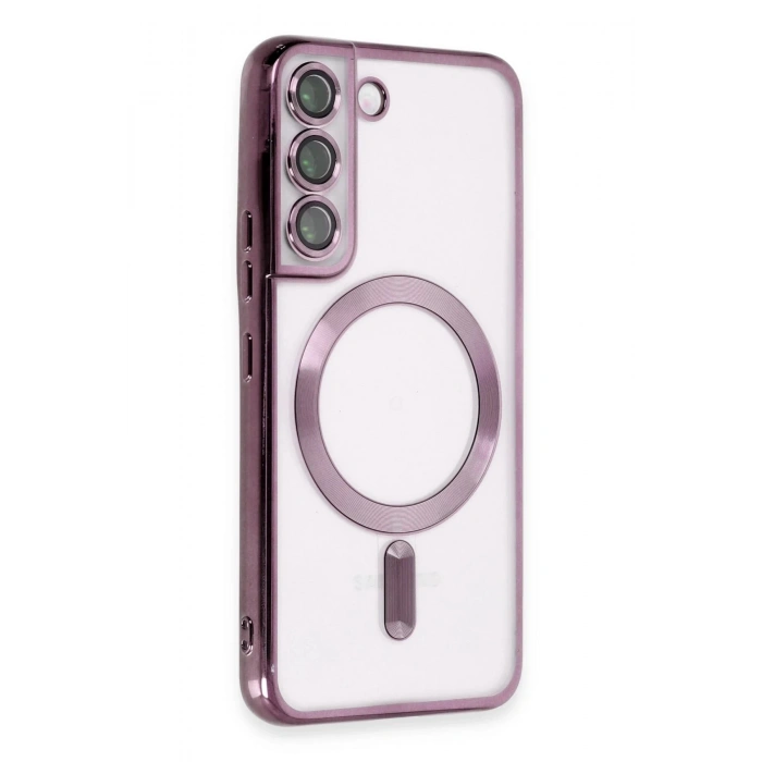 Newface Samsung Galaxy S22 Kılıf Kross Magneticsafe Kapak - Mor