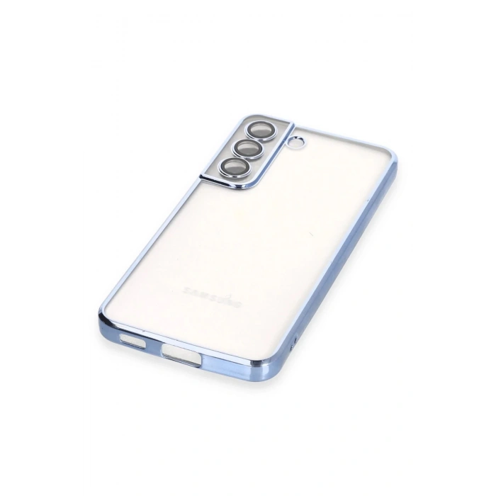 Newface Samsung Galaxy S22 Kılıf Razer Lensli Silikon - Açık Mavi