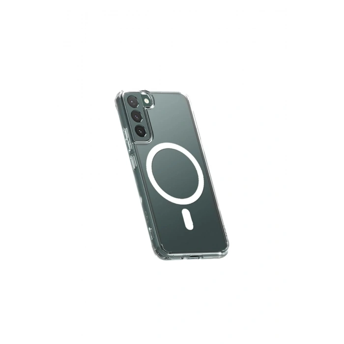 Newface Samsung Galaxy S22 Plus Kılıf Magneticsafe Şeffaf Silikon - Şeffaf
