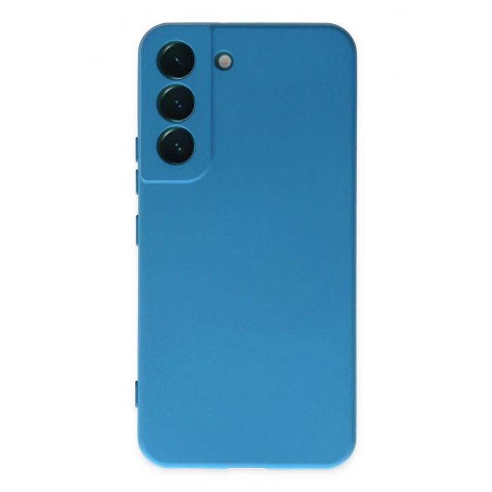 Newface Samsung Galaxy S22 Plus Kılıf Nano içi Kadife Silikon - Mavi