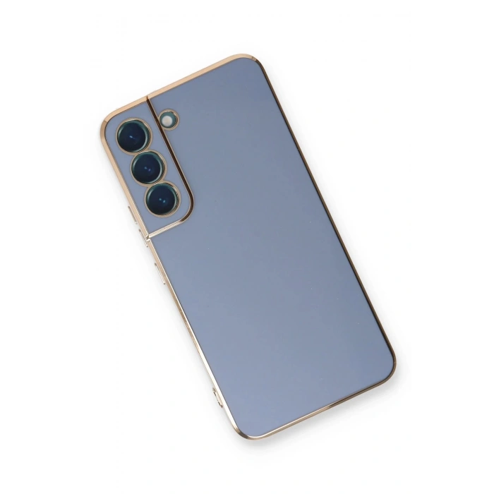 Newface Samsung Galaxy S22 Plus Kılıf Volet Silikon - Mavi