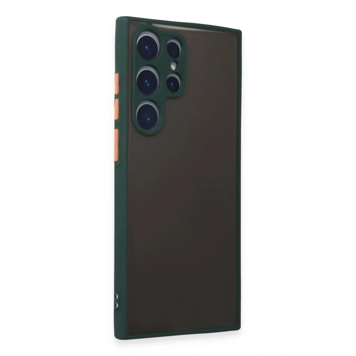 Newface Samsung Galaxy S22 Ultra Kılıf Montreal Silikon Kapak - Yeşil