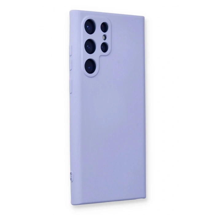 Newface Samsung Galaxy S22 Ultra Kılıf Nano içi Kadife Silikon - Lila