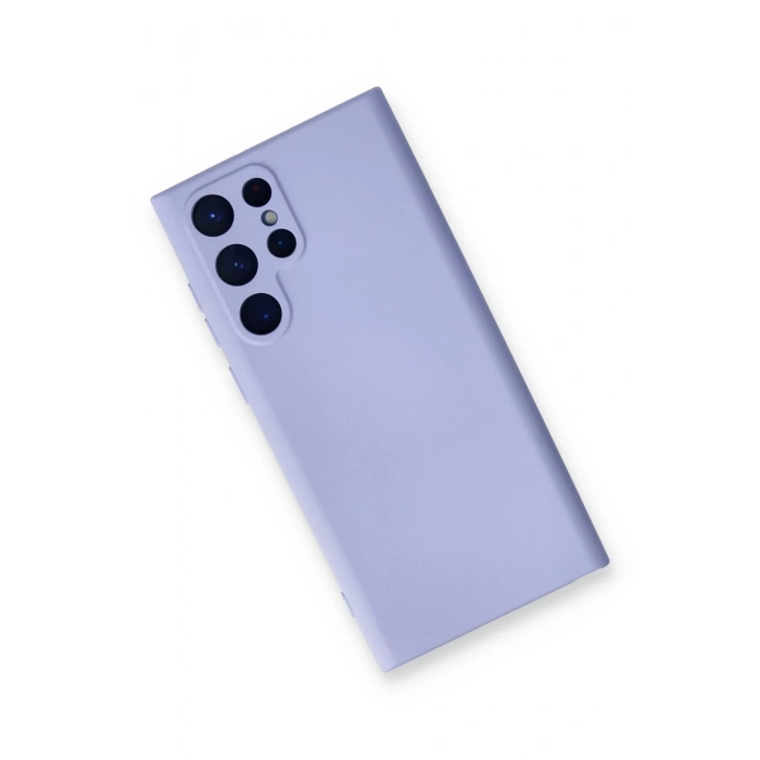 Newface Samsung Galaxy S22 Ultra Kılıf Nano içi Kadife Silikon - Lila