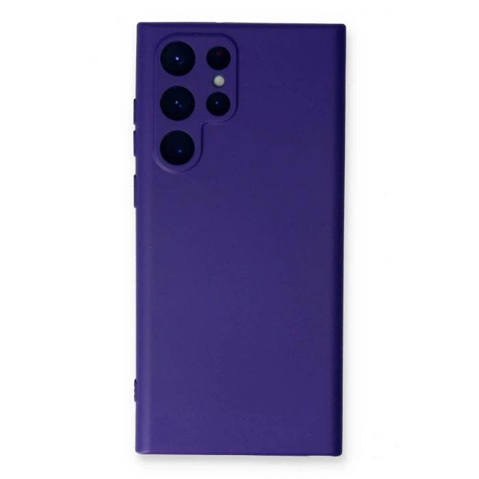 Newface Samsung Galaxy S22 Ultra Kılıf Nano içi Kadife Silikon - Mor