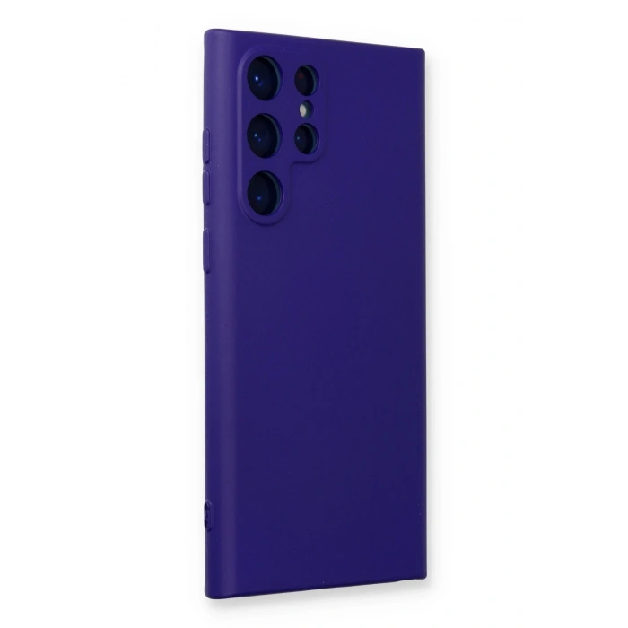 Newface Samsung Galaxy S22 Ultra Kılıf Nano içi Kadife Silikon - Mor