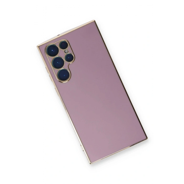 Newface Samsung Galaxy S22 Ultra Kılıf Volet Silikon - Mor