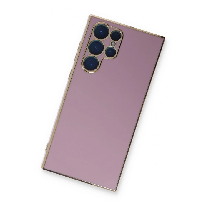 Newface Samsung Galaxy S22 Ultra Kılıf Volet Silikon - Mor