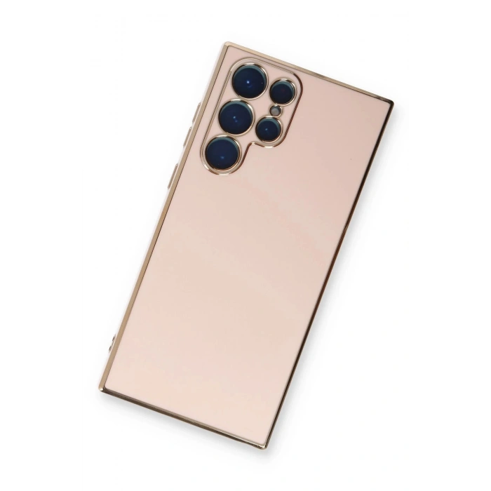 Newface Samsung Galaxy S22 Ultra Kılıf Volet Silikon - Pembe