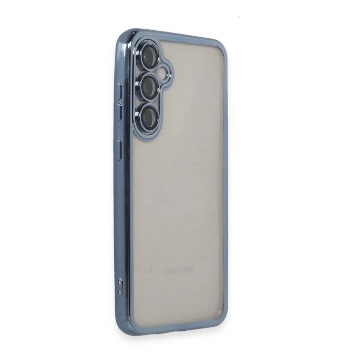 Newface Samsung Galaxy S23 FE Kılıf Razer Lensli Silikon - Açık Mavi