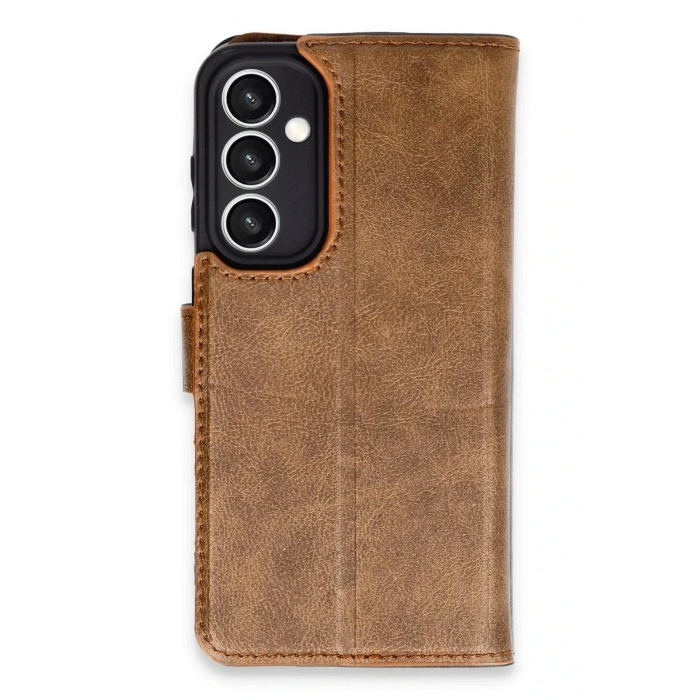 Newface Samsung Galaxy S23 FE Kılıf Trend S Plus Kapaklı Kılıf - Taba