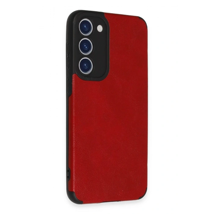 Newface Samsung Galaxy S23 Kılıf Loop Deri Silikon - Kırmızı