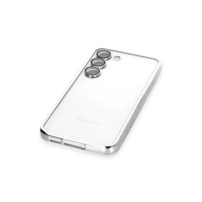 Newface Samsung Galaxy S23 Plus Kılıf Razer Lensli Silikon - Gümüş