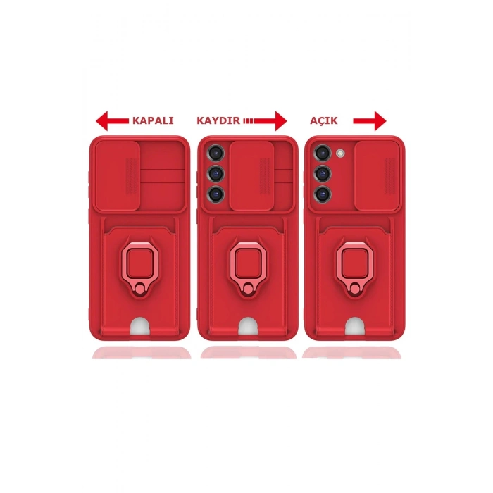 Newface Samsung Galaxy S23 Plus Kılıf Zuma Kartvizitli Yüzüklü Silikon - Yeşil