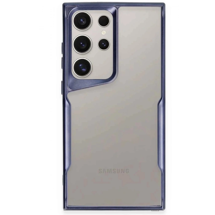 Newface Samsung Galaxy S23 Ultra Kılıf Boyi Silikon Kapak - Lacivert