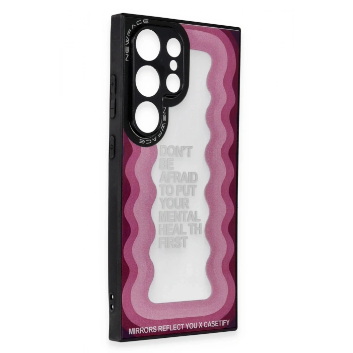 Newface Samsung Galaxy S23 Ultra Kılıf Mirror Desenli Kapak - Mirror - 11