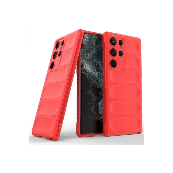 Newface Samsung Galaxy S23 Ultra Kılıf Optimum Silikon - Kırmızı