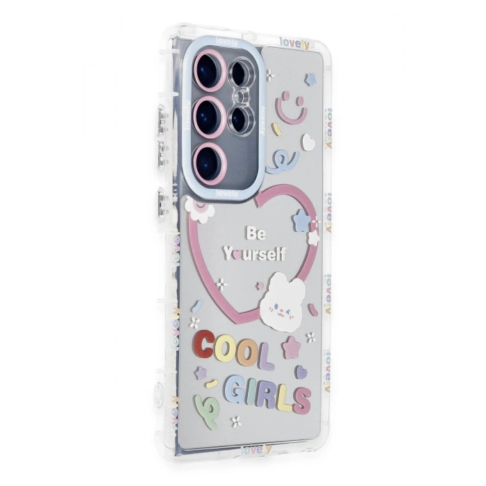 Newface Samsung Galaxy S23 Ultra Kılıf Reflexion Desenli Kapak - Desen 1