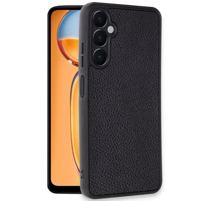 Newface Samsung Galaxy S24 FE Kılıf Aras Deri Kapak - Siyah