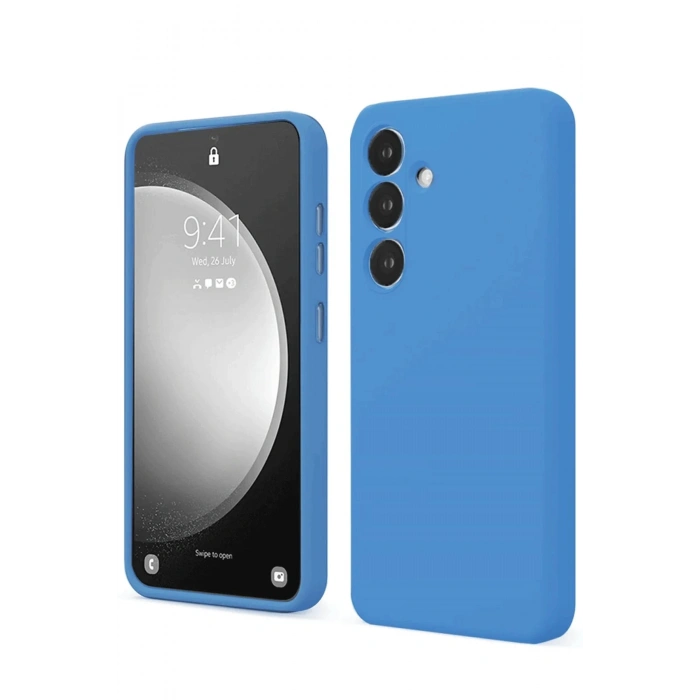 Newface Samsung Galaxy S24 FE Kılıf First Silikon - Mavi