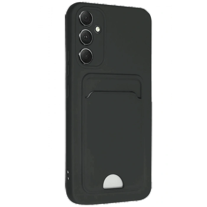 Newface Samsung Galaxy S24 FE Kılıf Kelvin Kartvizitli Silikon - Siyah