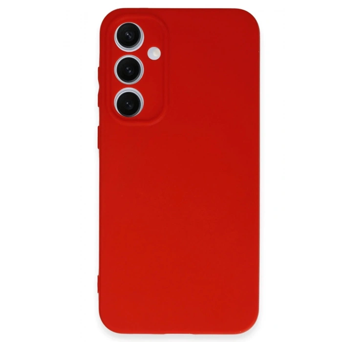 Newface Samsung Galaxy S24 FE Kılıf Nano içi Kadife Silikon - Kırmızı