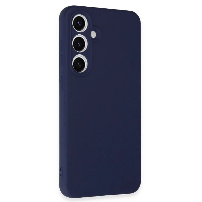 Newface Samsung Galaxy S24 FE Kılıf Nano içi Kadife Silikon - Lacivert
