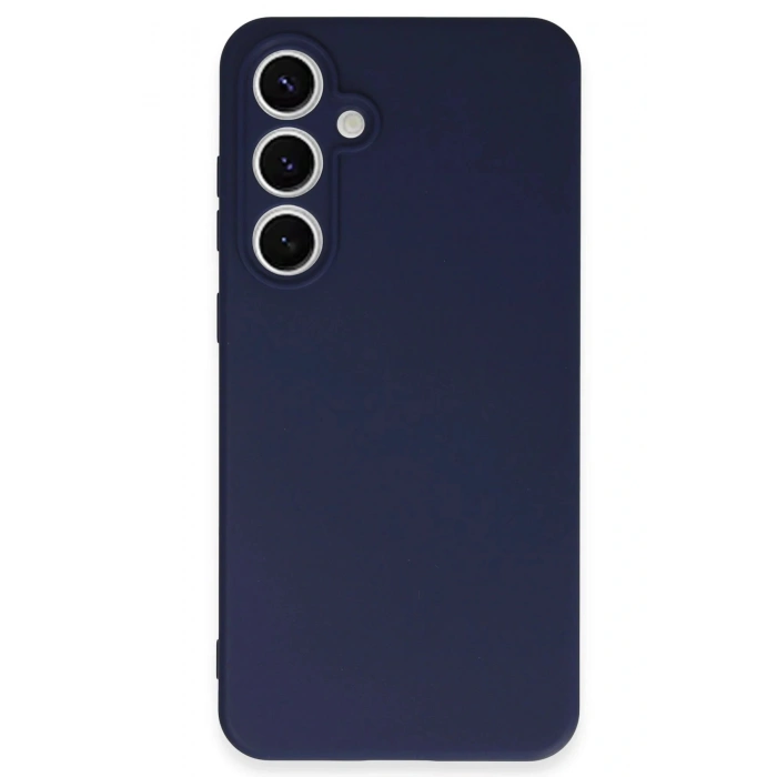 Newface Samsung Galaxy S24 FE Kılıf Nano içi Kadife Silikon - Lacivert
