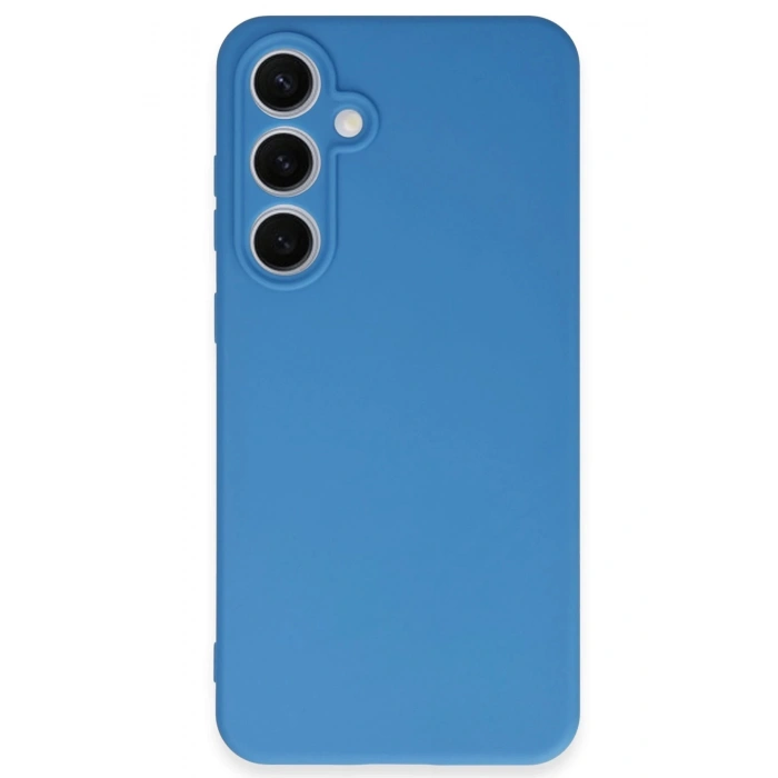 Newface Samsung Galaxy S24 FE Kılıf Nano içi Kadife Silikon - Mavi