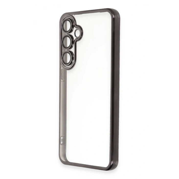 Newface Samsung Galaxy S24 FE Kılıf Razer Lensli Silikon - Siyah