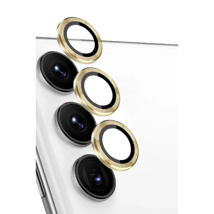Newface Samsung Galaxy S24 FE Raze Metal Kamera Lens - Sarı