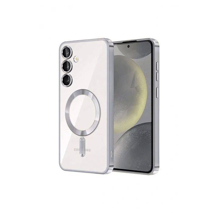 Newface Samsung Galaxy S24 Kılıf Kross Magneticsafe Kapak - Gümüş