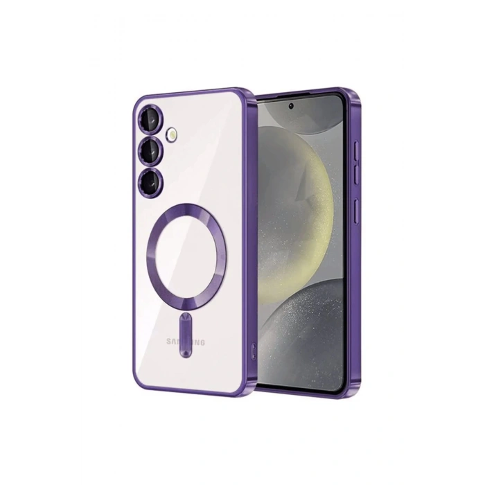 Newface Samsung Galaxy S24 Kılıf Kross Magneticsafe Kapak - Mor