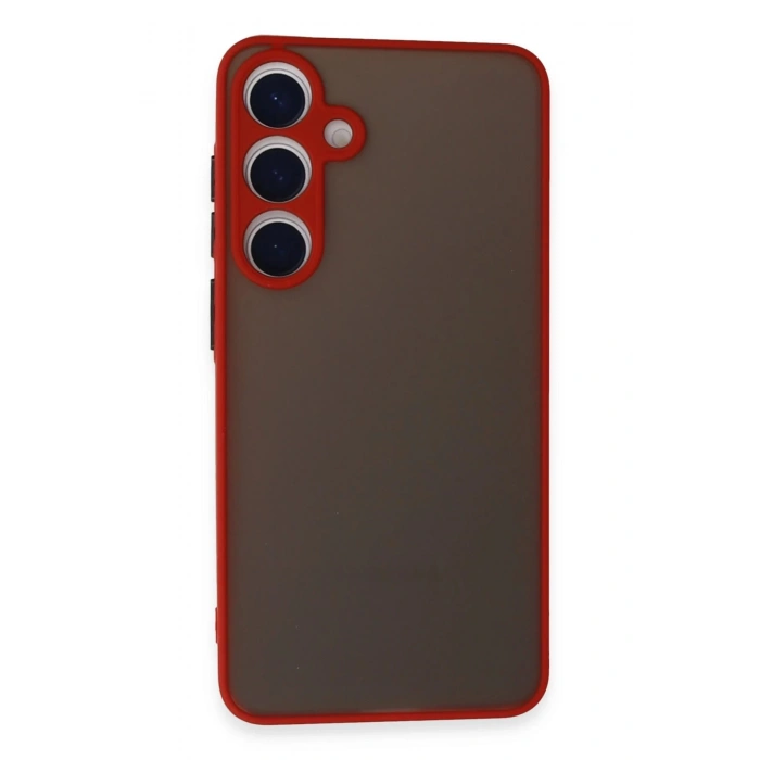 Newface Samsung Galaxy S24 Kılıf Montreal Silikon Kapak - Kırmızı