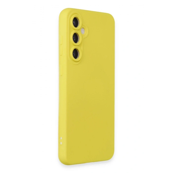 Newface Samsung Galaxy S24 Kılıf Nano içi Kadife Silikon - Sarı