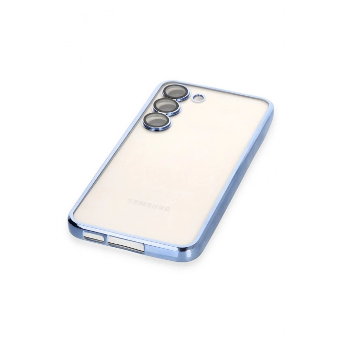 Newface Samsung Galaxy S24 Kılıf Razer Lensli Silikon - Açık Mavi
