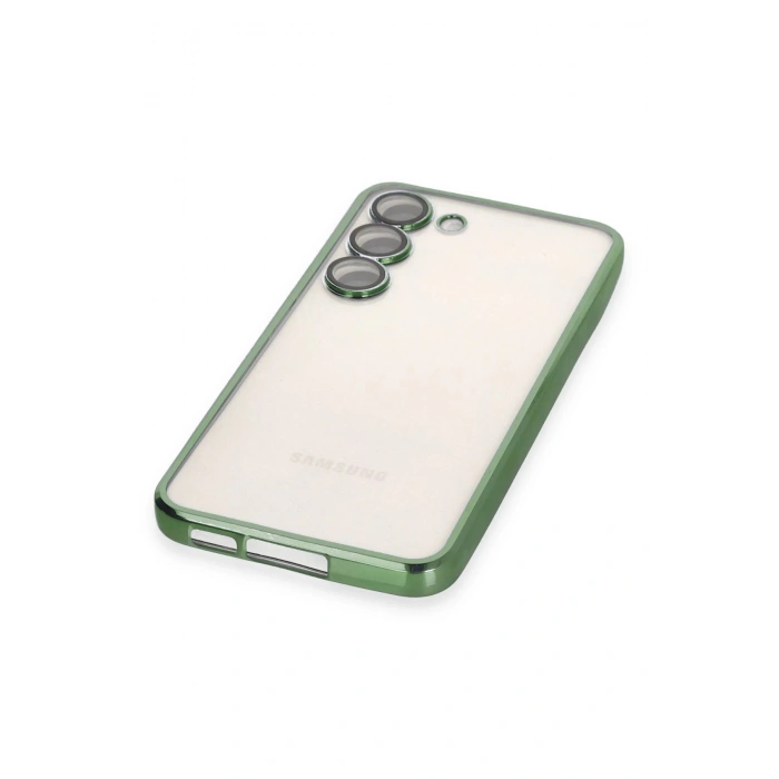 Newface Samsung Galaxy S24 Kılıf Razer Lensli Silikon - Yeşil