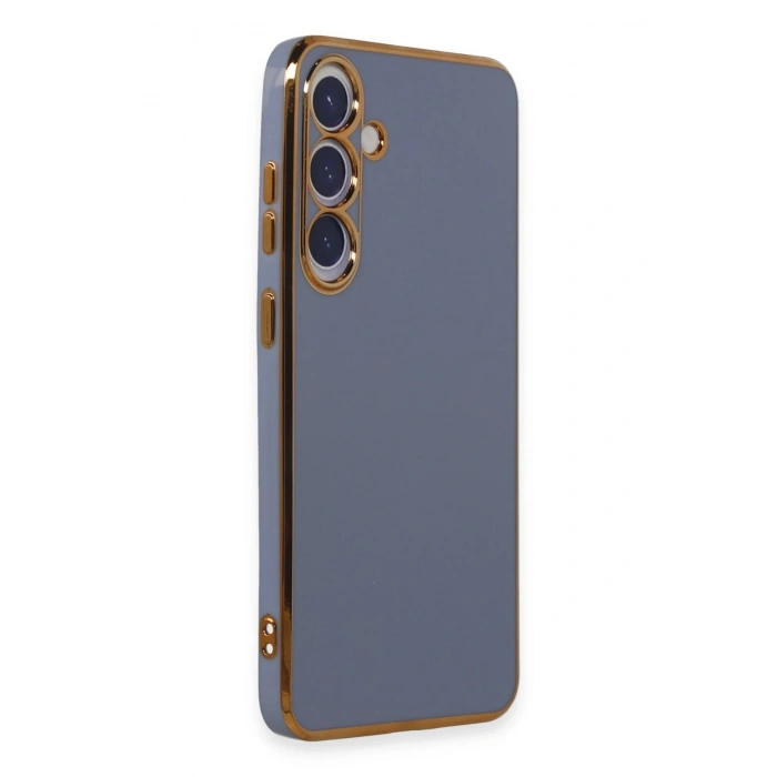 Newface Samsung Galaxy S24 Kılıf Volet Silikon - Mavi