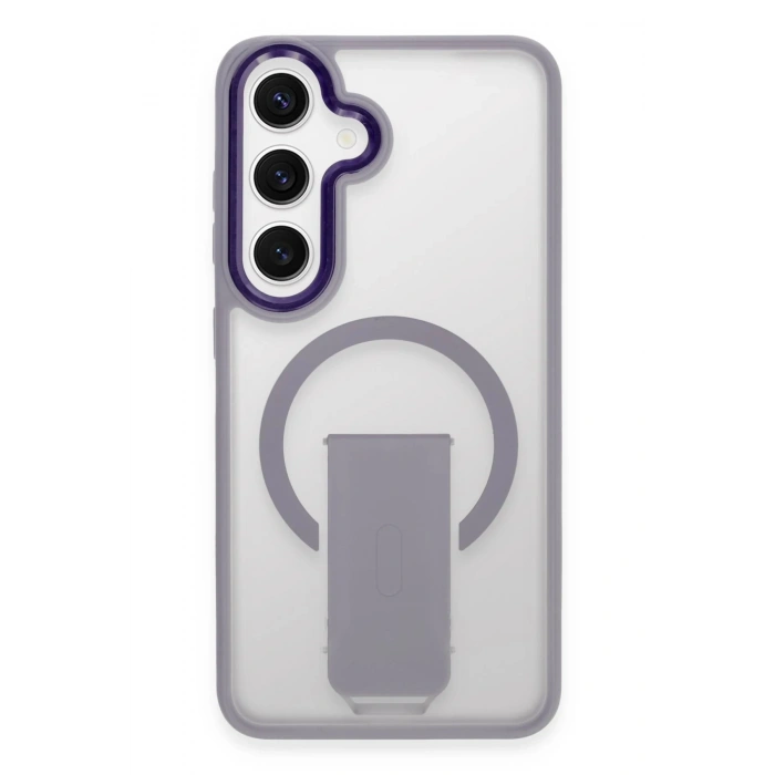 Newface Samsung Galaxy S24 Plus Tork Magsafe Standlı Kapak - Lila