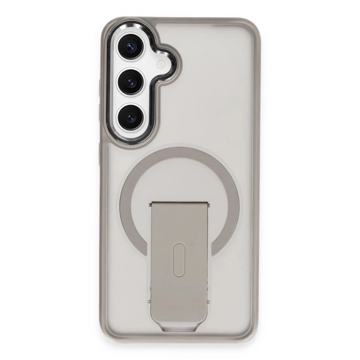 Newface Samsung Galaxy S24 Tork Magsafe Standlı Kapak - Titan Gri