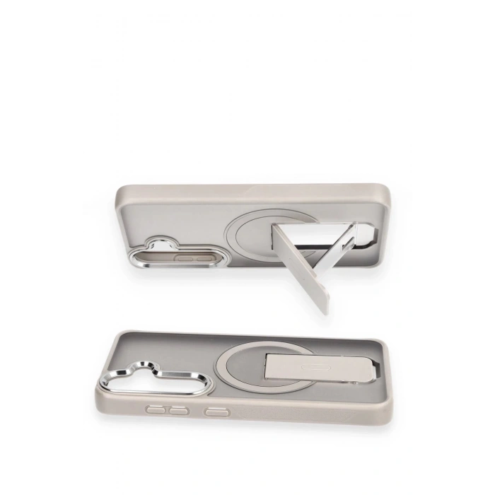 Newface Samsung Galaxy S24 Tork Magsafe Standlı Kapak - Titan Gri