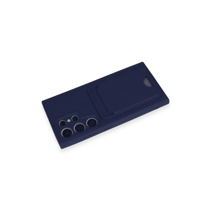 Newface Samsung Galaxy S24 Ultra Kılıf Kelvin Kartvizitli Silikon - Lacivert
