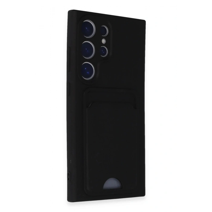 Newface Samsung Galaxy S24 Ultra Kılıf Kelvin Kartvizitli Silikon - Siyah