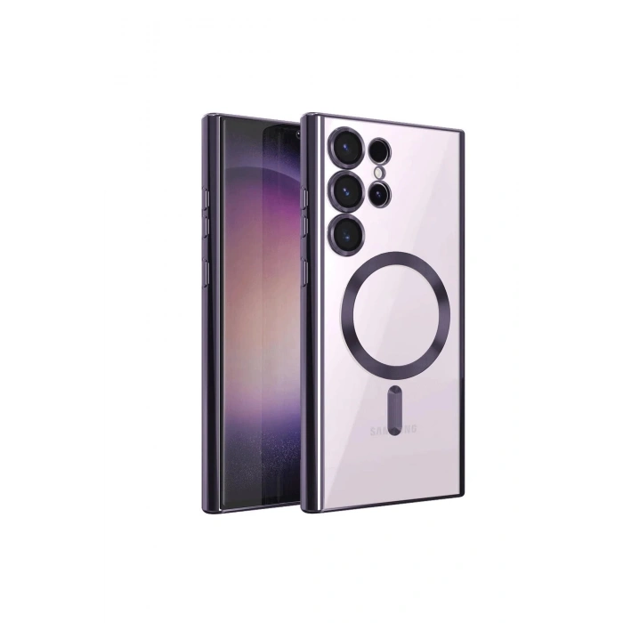 Newface Samsung Galaxy S24 Ultra Kılıf Kross Magneticsafe Kapak - Mor