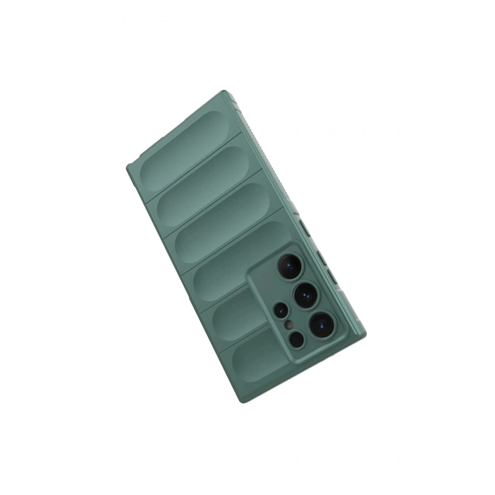 Newface Samsung Galaxy S24 Ultra Kılıf Optimum Silikon - Koyu Yeşil