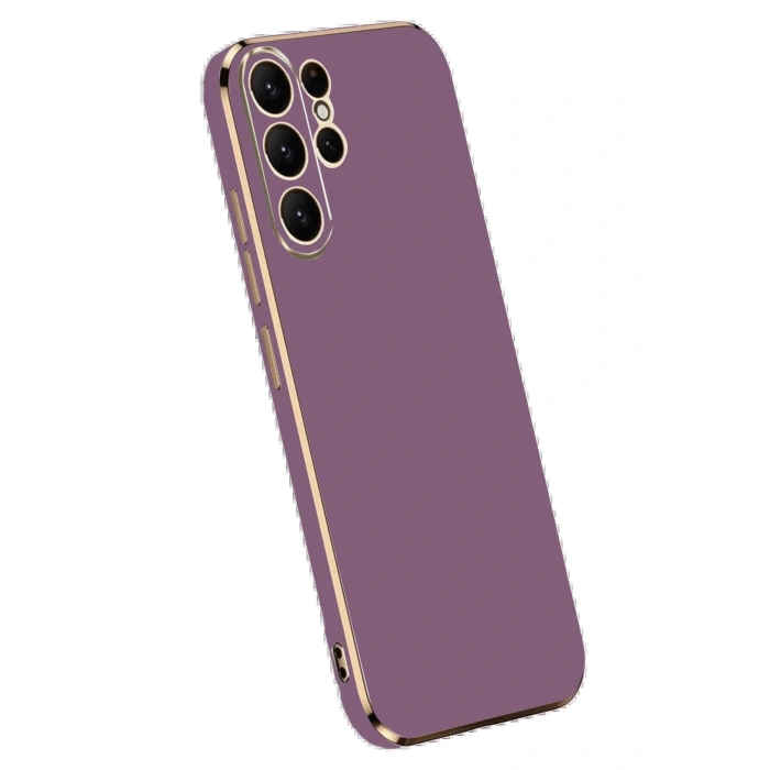 Newface Samsung Galaxy S24 Ultra Kılıf Volet Silikon - Mor