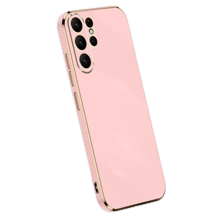 Newface Samsung Galaxy S24 Ultra Kılıf Volet Silikon - Pembe